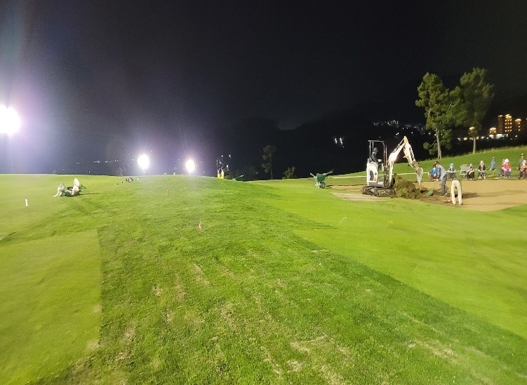 금오·돌산코스 이종잔디 교체 완료4